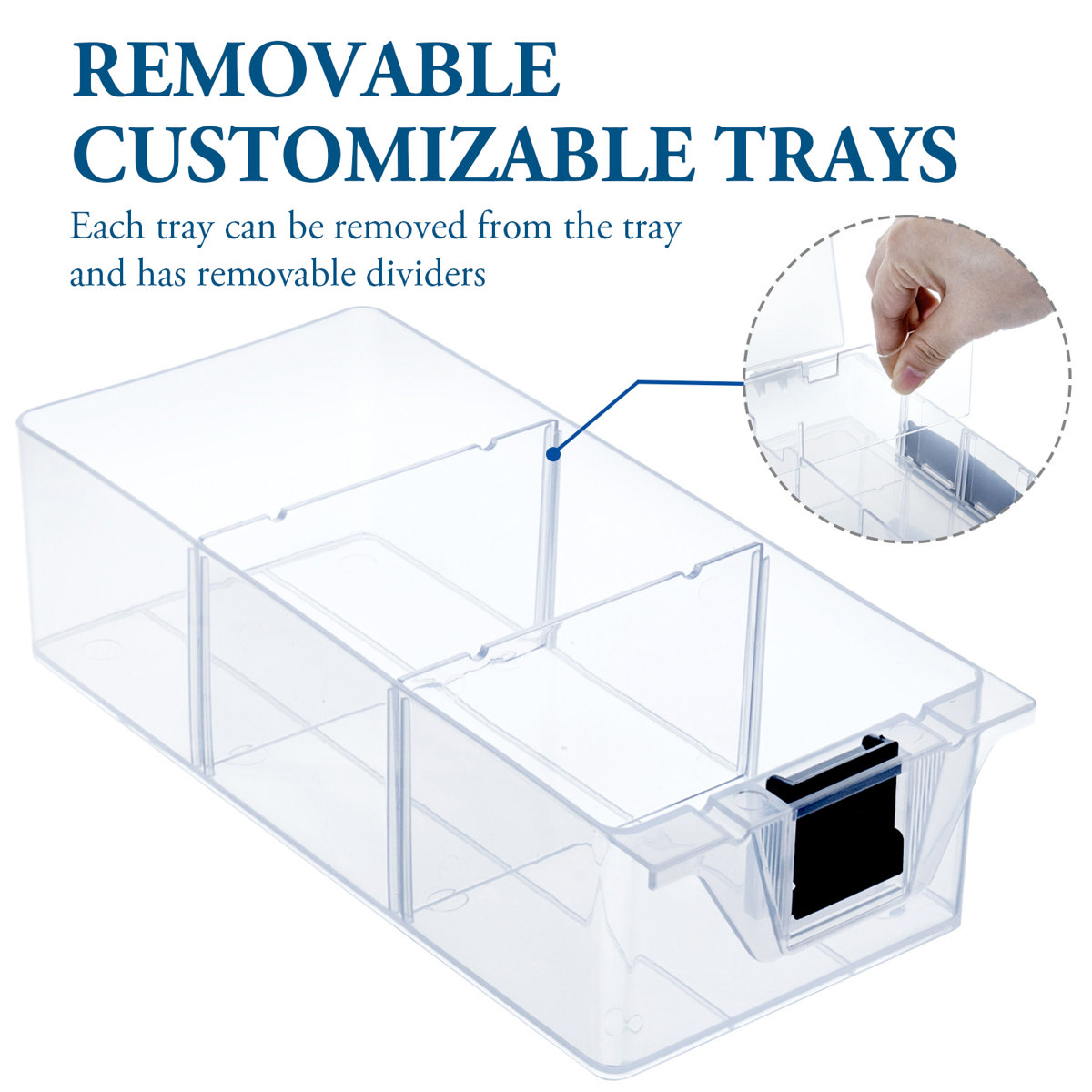 24 Slot Stackable Plastic Storage Bin